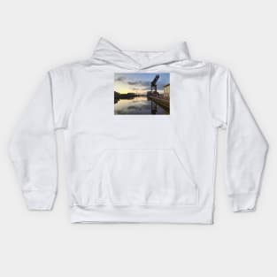 Glasgow sunset on the Clyde. Kids Hoodie